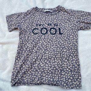H&M Leopard / Cheetah Tshirt girls size 8 used excellent condition
